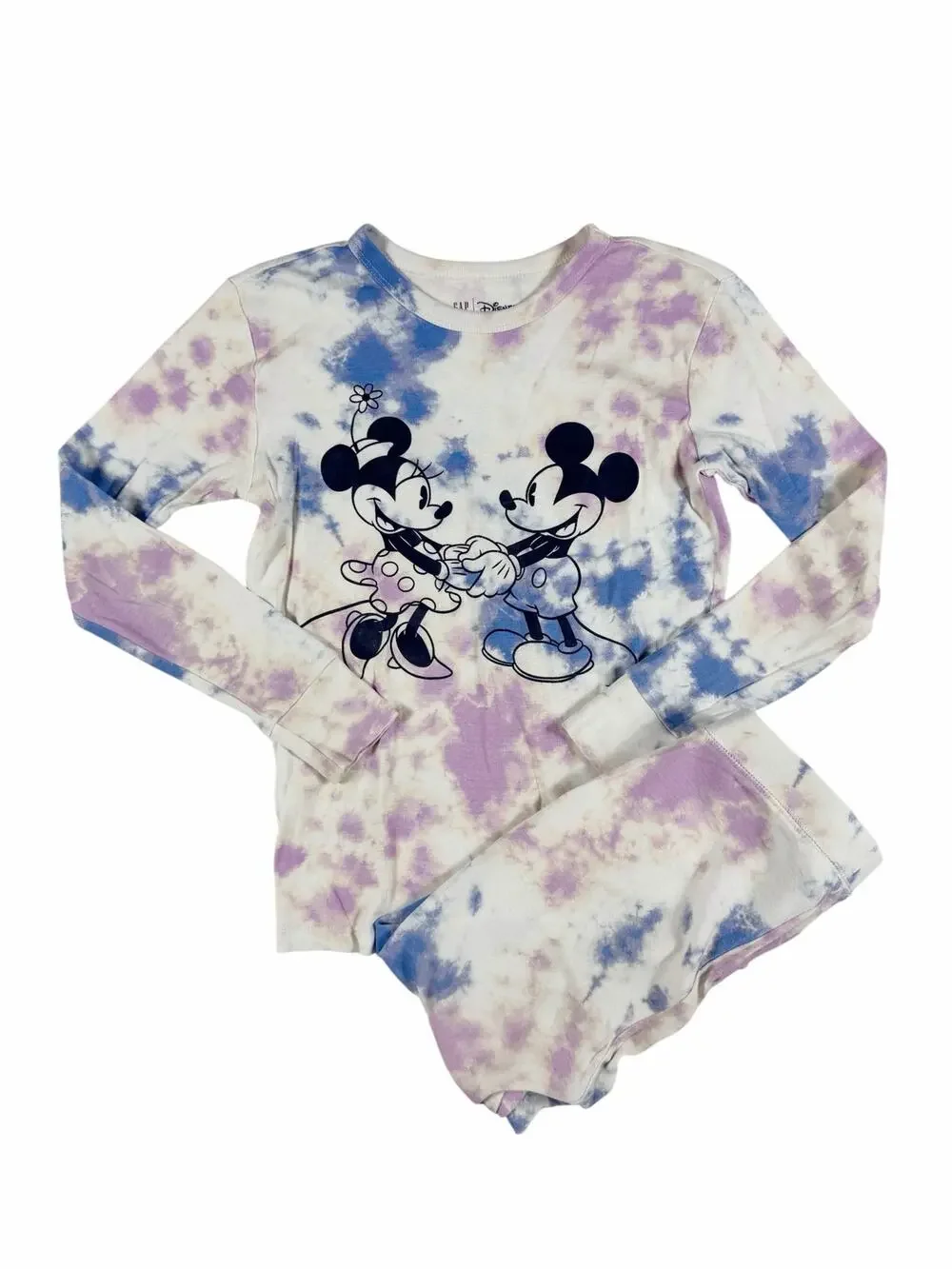 Gap Kids Disney Mickey & Minnie Tie Dye Pajama Set Girls Size 10